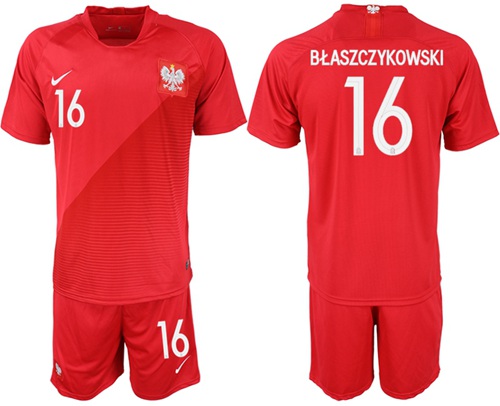 Poland #16 Blaszczykowski Away Soccer Country Jersey